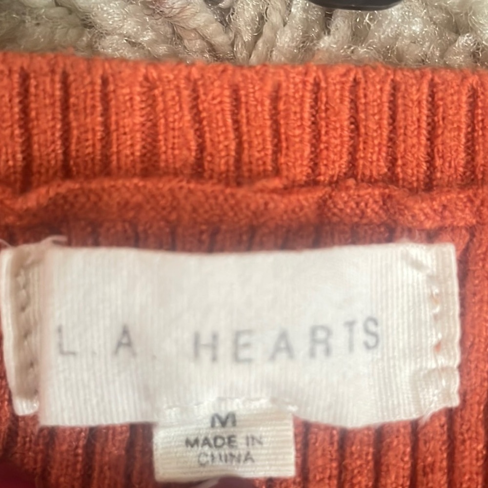 PacSun Rust Ribbed V-Neck Tank Top - Picture 3 of 3